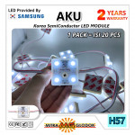 LED Module AKU Samsung Korea SMD 2835 Optic Dove Doff | 4 Mata - Putih